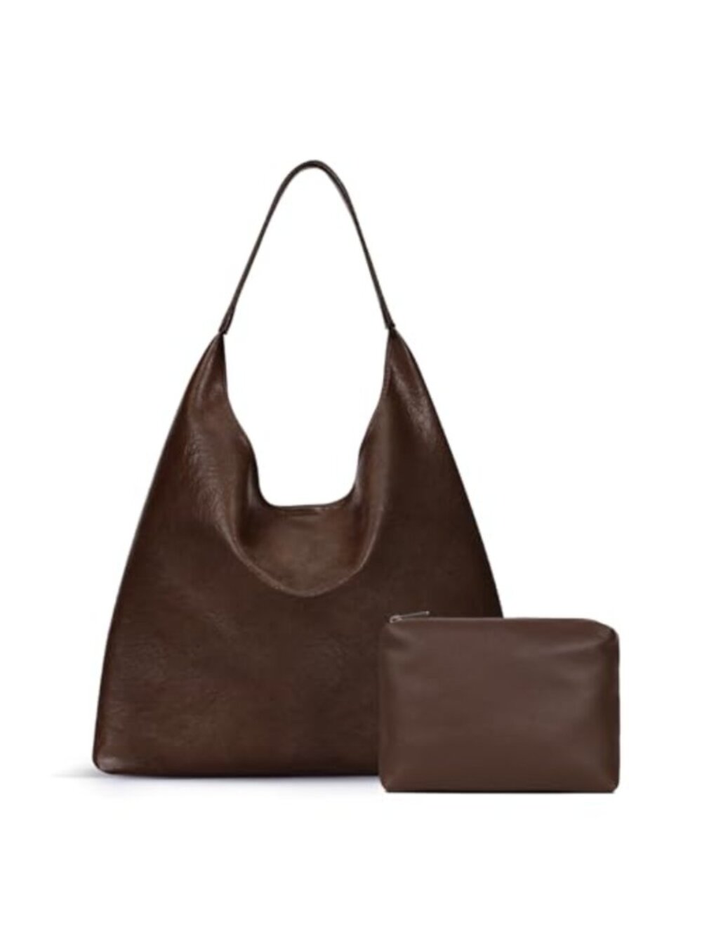 Hobo Shoulder Bag Soft Vegan Leather Slouchy Tote Purse for Work Shopping